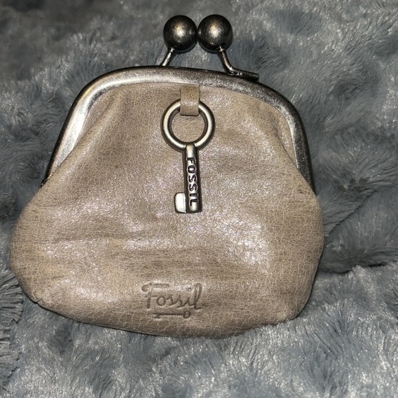 Fossil Elephant Key-Per Kiss Lock Coin Purse - Picture 2 of 9